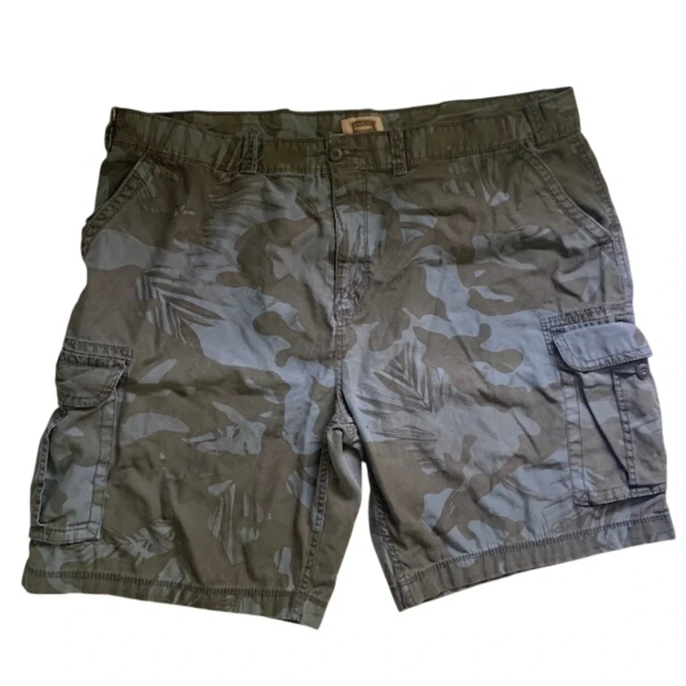 Mens Camo Cargo Shorts Utility Tactical Military Cotton Outdoor Hiking Size 48